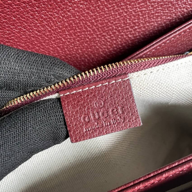 Wholesale Luxury Gucci Horsebit 1955 Small Bag 602204 In Burgundy Gg Canvas - Image 13