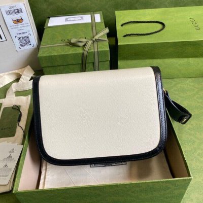 Alternative view of Wholesale Luxury Gucci Horsebit 1955 Small Bag 602204 In White/Sand Leather