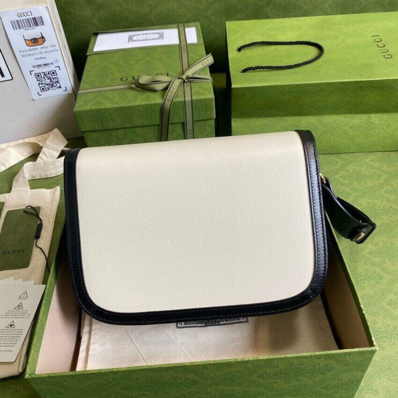 Wholesale Luxury Gucci Horsebit 1955 Small Bag 602204 In White/Sand Leather - Image 2