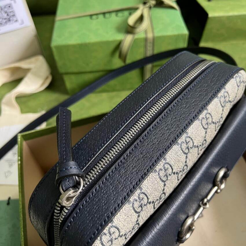Wholesale Luxury Gucci Horsebit 1955 Small Bag In Blue 645454 - Image 7