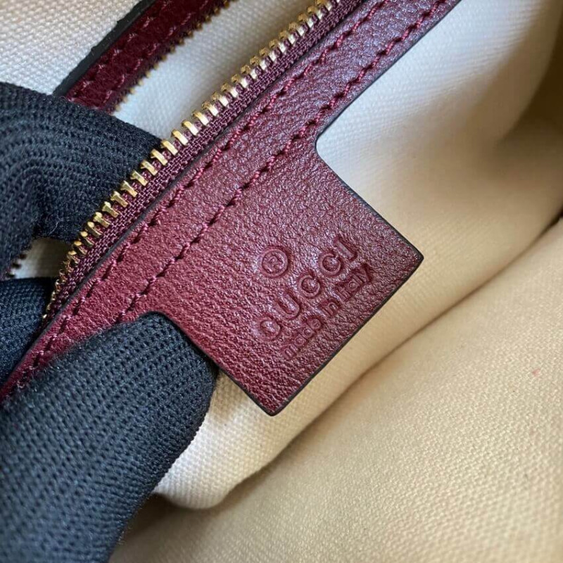 Wholesale Luxury Gucci Horsebit 1955 Small Bag In Burgundy 645454 - Image 11