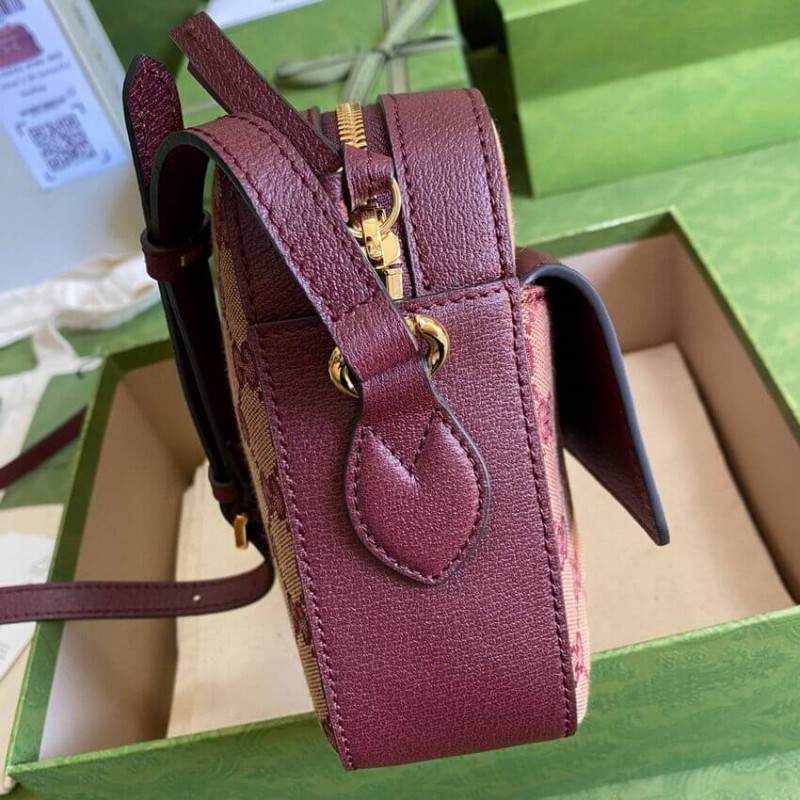 Wholesale Luxury Gucci Horsebit 1955 Small Bag In Burgundy 645454 - Image 9