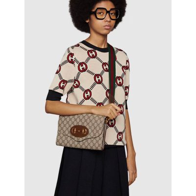Alternative view of Wholesale Luxury Gucci Horsebit 1955 Small Bag In Gg Supreme 677286