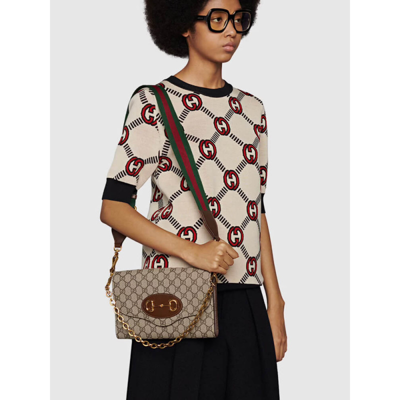 Wholesale Luxury Gucci Horsebit 1955 Small Bag In Gg Supreme 677286 - Image 3