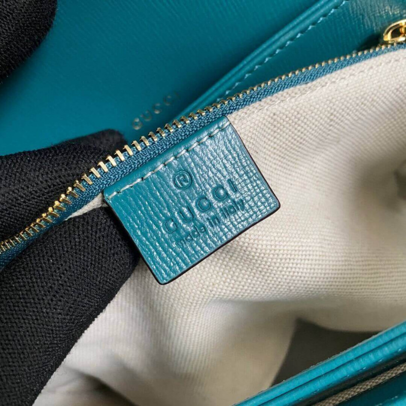 Wholesale Luxury Gucci Horsebit 1955 Small Shoulder Bag 602204 Blue And Green Leather - Image 11