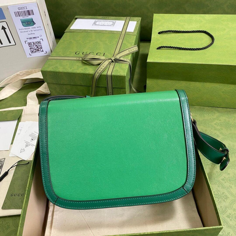 Wholesale Luxury Gucci Horsebit 1955 Small Shoulder Bag 602204 Green Leather - Image 5