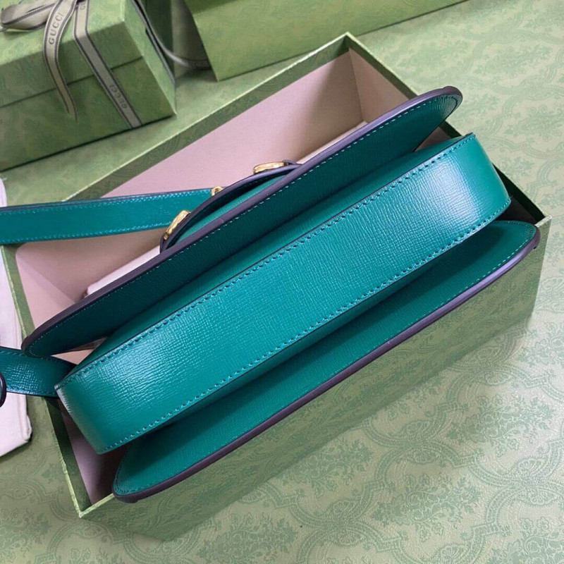 Wholesale Luxury Gucci Horsebit 1955 Small Shoulder Bag 602204 Green Leather - Image 6