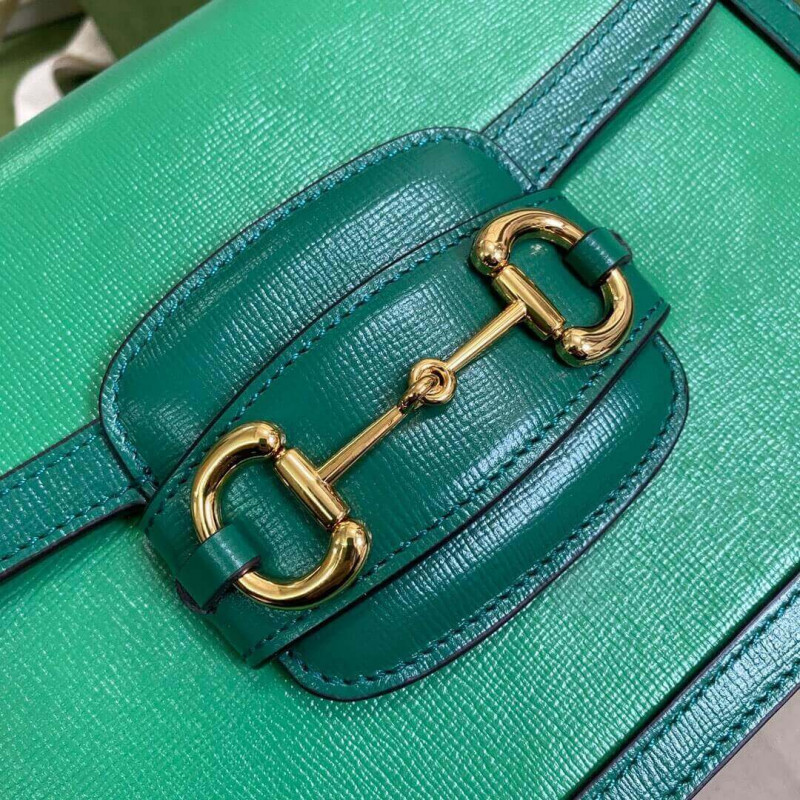 Wholesale Luxury Gucci Horsebit 1955 Small Shoulder Bag 602204 Green Leather - Image 8