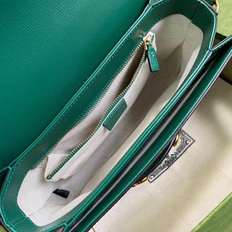 Wholesale Luxury Gucci Horsebit 1955 Small Shoulder Bag 602204 Green Leather - Image 10