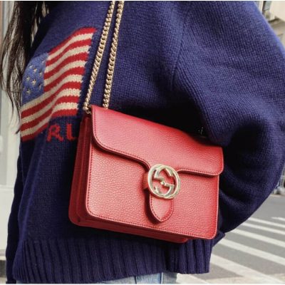 Alternative view of Wholesale Luxury Gucci Interlocking Chain Leather Cross Body Bag 510304
