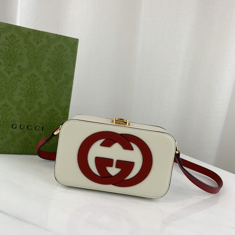 Wholesale Luxury Gucci Interlocking G Mini Bag In White Leather 658230 - Image 3