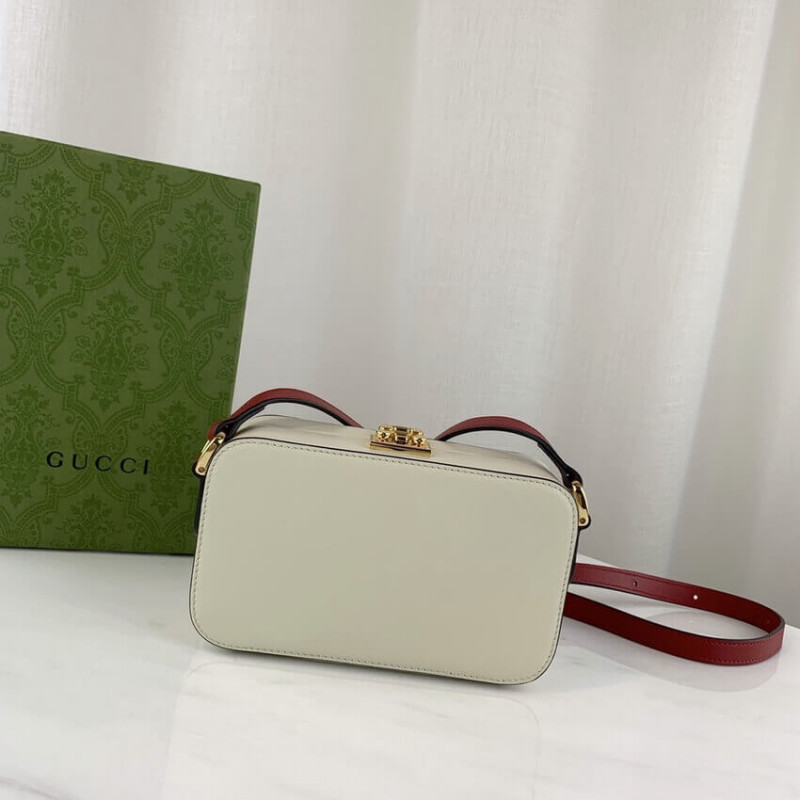 Wholesale Luxury Gucci Interlocking G Mini Bag In White Leather 658230 - Image 4