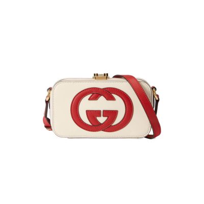 Wholesale Luxury Gucci Interlocking G Mini Bag In White Leather 658230