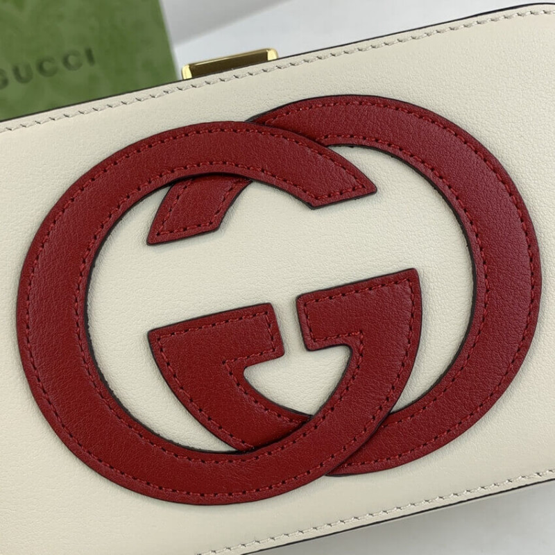 Wholesale Luxury Gucci Interlocking G Mini Bag In White Leather 658230 - Image 6