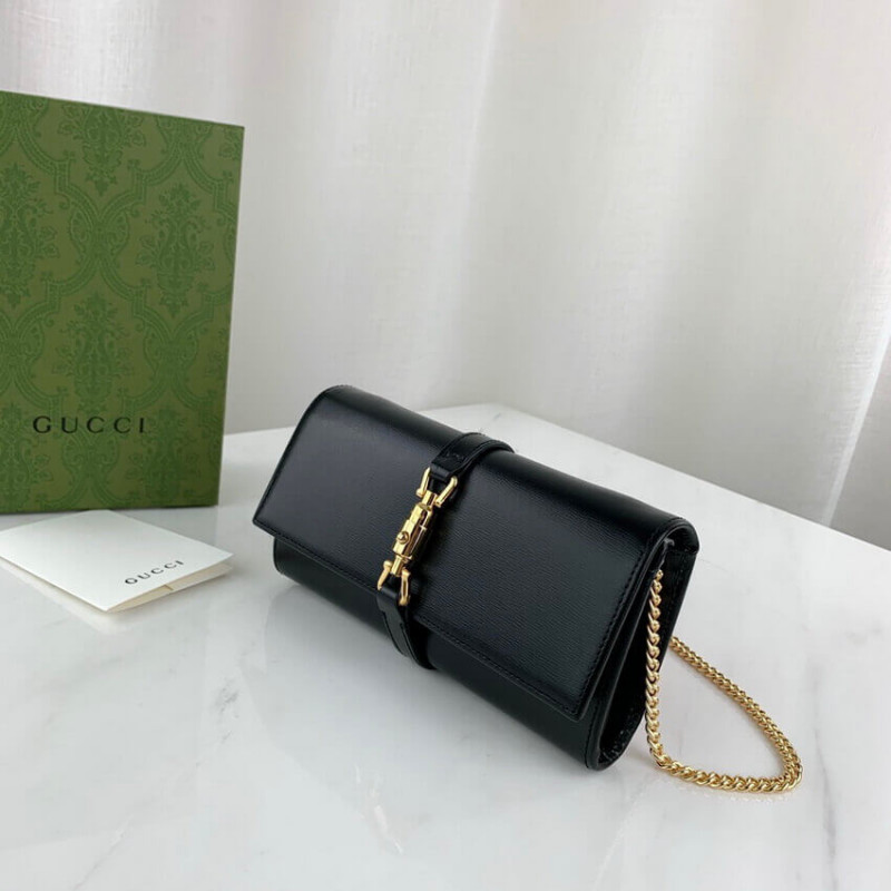 Wholesale Luxury Gucci Jackie 1961 Calfskin Chain Wallet 652681 - Image 3