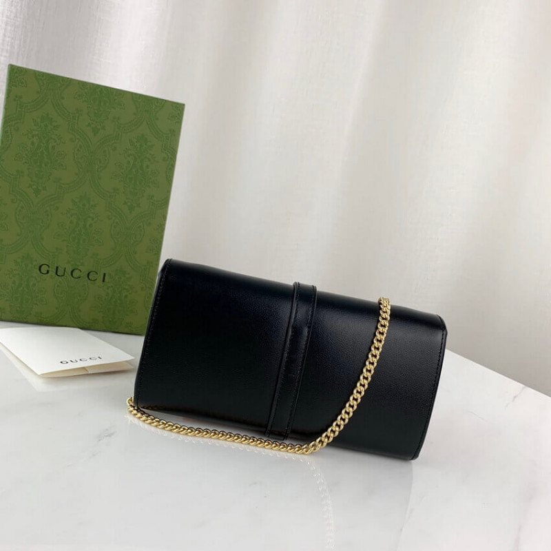 Wholesale Luxury Gucci Jackie 1961 Calfskin Chain Wallet 652681 - Image 4