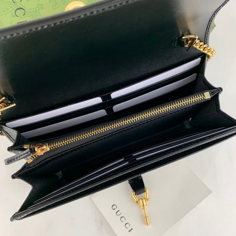 Wholesale Luxury Gucci Jackie 1961 Calfskin Chain Wallet 652681 - Image 10