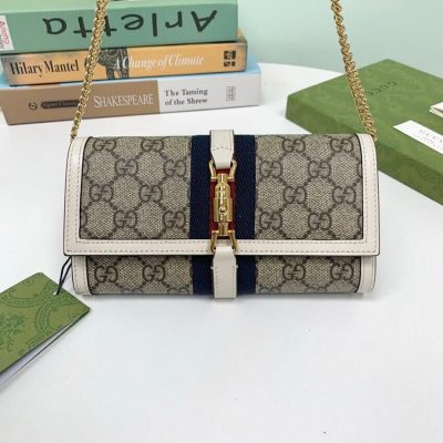 Alternative view of Wholesale Luxury Gucci Jackie 1961 Chain Wallet 652681 White