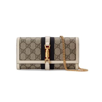 Wholesale Luxury Gucci Jackie 1961 Chain Wallet 652681 White