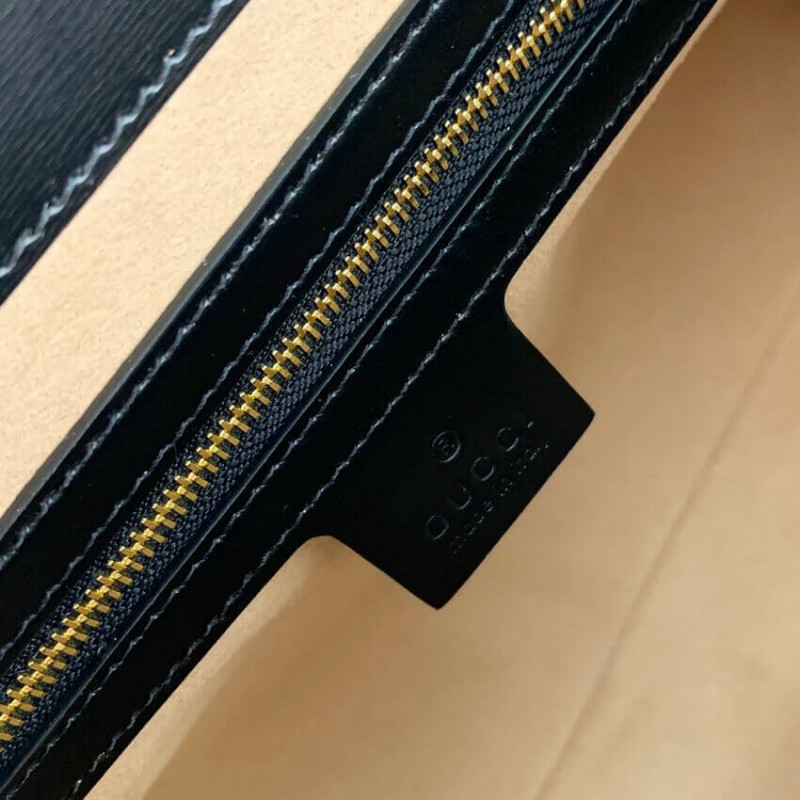 Wholesale Luxury Gucci Jackie 1961 Medium Tote Bag In Black Leather 649016 - Image 17