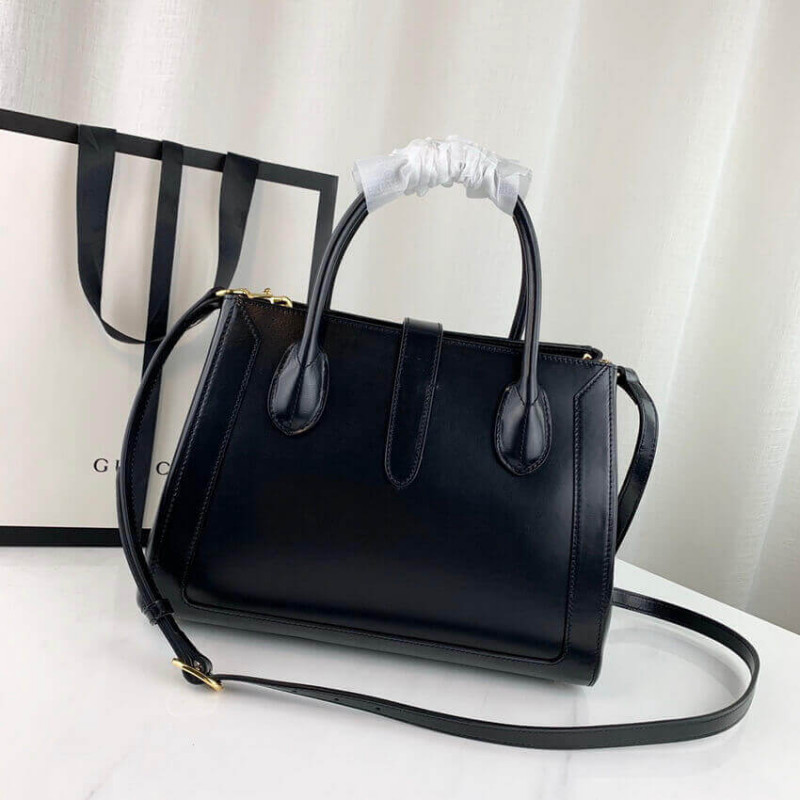 Wholesale Luxury Gucci Jackie 1961 Medium Tote Bag In Black Leather 649016 - Image 10