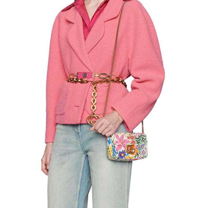 Wholesale Luxury Gucci Ken Scott Print Gg Marmont Super Mini Bag 476433 - Image 2