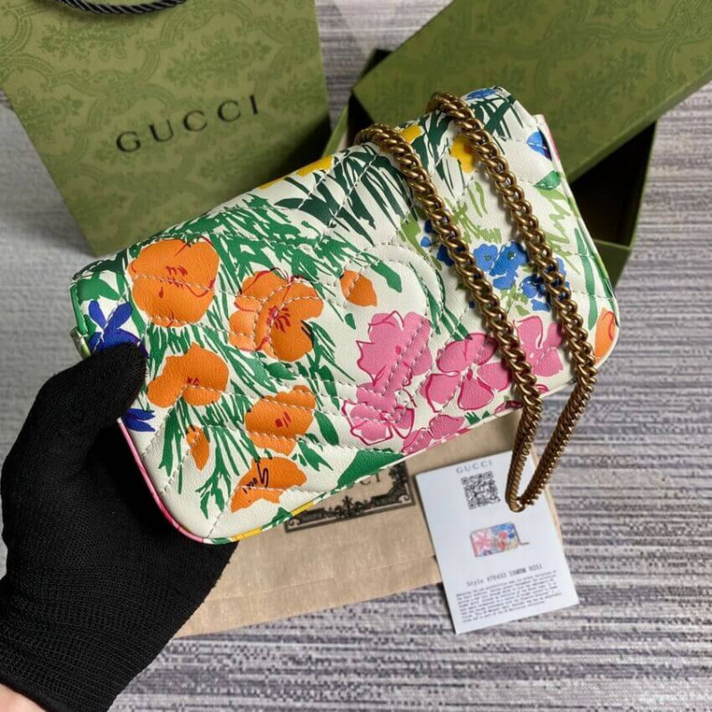Wholesale Luxury Gucci Ken Scott Print Gg Marmont Super Mini Bag 476433 - Image 4