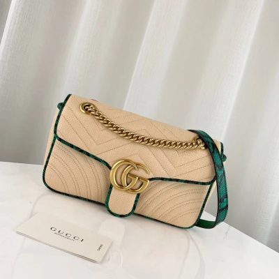Alternative view of Wholesale Luxury Gucci Online Exclusive Gg Marmont Raffia Small Shoulder Bag 443497