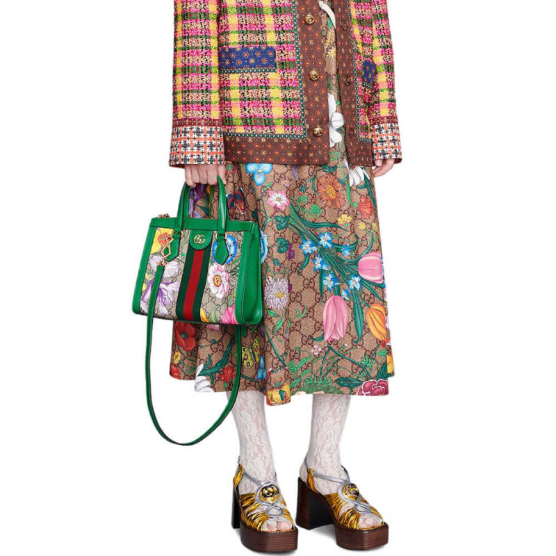 Wholesale Luxury Gucci Ophidia Gg Flora Small Tote Bag 547551 - Image 2