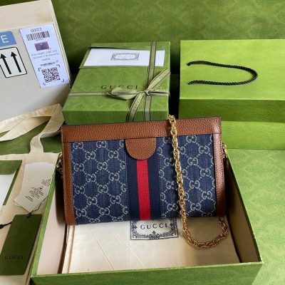 Alternative view of Wholesale Luxury Gucci Ophidia Gg Small Shoulder Bag 503877 In Blue Demin