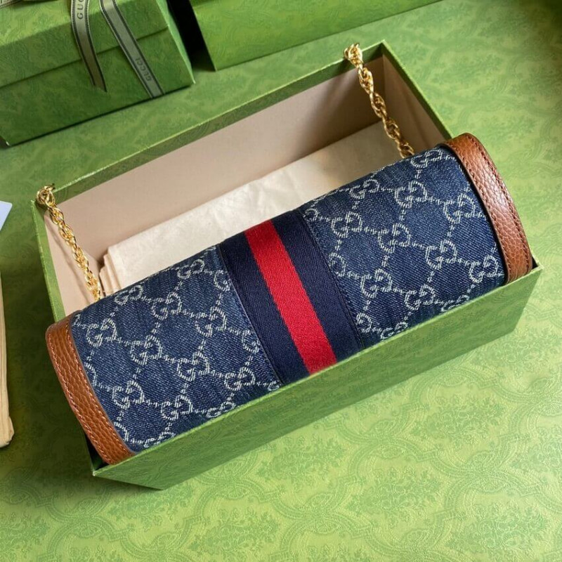 Wholesale Luxury Gucci Ophidia Gg Small Shoulder Bag 503877 In Blue Demin - Image 3