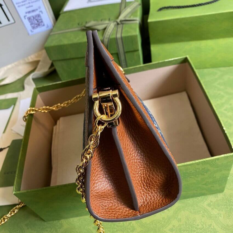 Wholesale Luxury Gucci Ophidia Gg Small Shoulder Bag 503877 In Blue Demin - Image 5