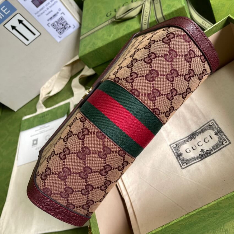 Wholesale Luxury Gucci Ophidia Gg Small Shoulder Bag 503877 In Burgundy - Image 3