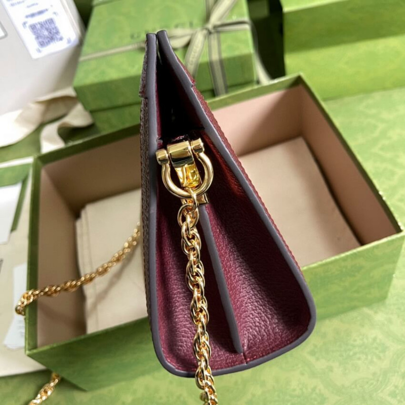 Wholesale Luxury Gucci Ophidia Gg Small Shoulder Bag 503877 In Burgundy - Image 4