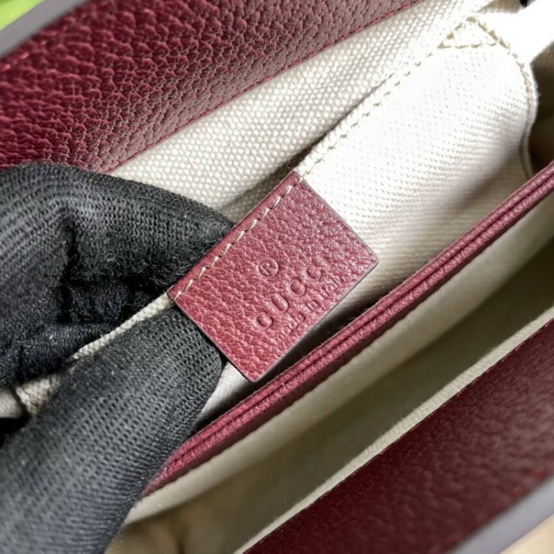 Wholesale Luxury Gucci Ophidia Gg Small Shoulder Bag 503877 In Burgundy - Image 8