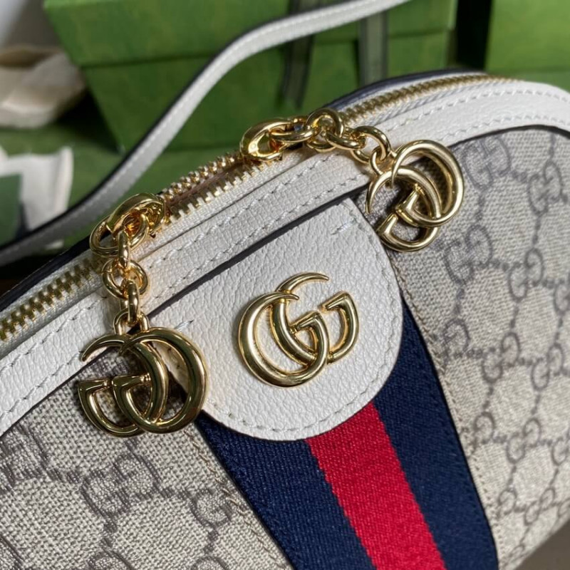 Wholesale Luxury Gucci Ophidia Gg Small Shoulder Bag In White Gg Canvas - Image 4