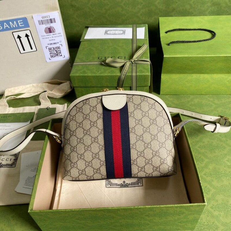 Wholesale Luxury Gucci Ophidia Gg Small Shoulder Bag In White Gg Canvas