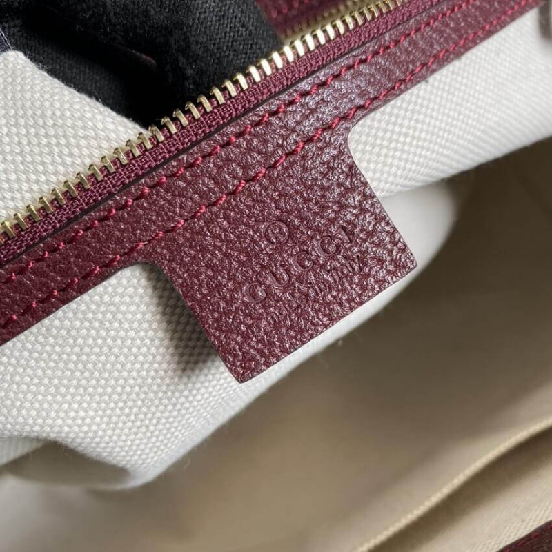 Wholesale Luxury Gucci Ophidia Medium Tote With Web In Burgundy Gg Canvas 631685 - Image 11