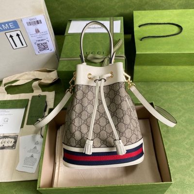 Wholesale Luxury Gucci Ophidia Small Gg Bucket Bag 550621 White