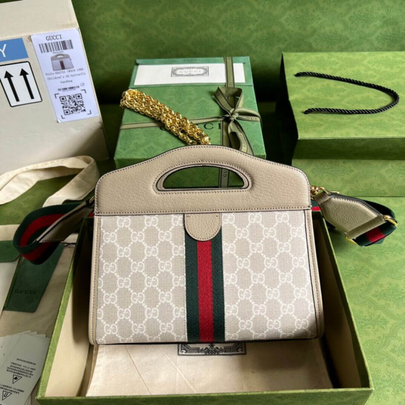 Wholesale Luxury Gucci Ophidia Small Tote With Web 693724 White - Image 3