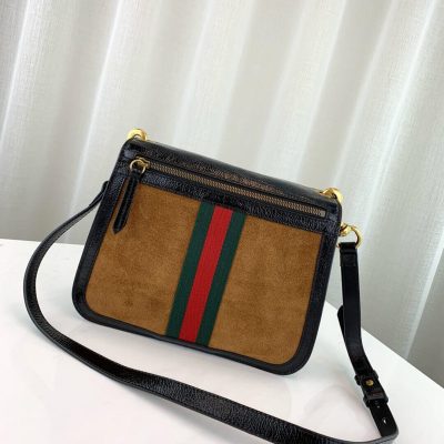 Alternative view of Wholesale Luxury Gucci Ophidia Web Suede Saddle Bag 523658