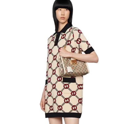Alternative view of Wholesale Luxury Gucci Padlock Small Berry Tote Bag 498156