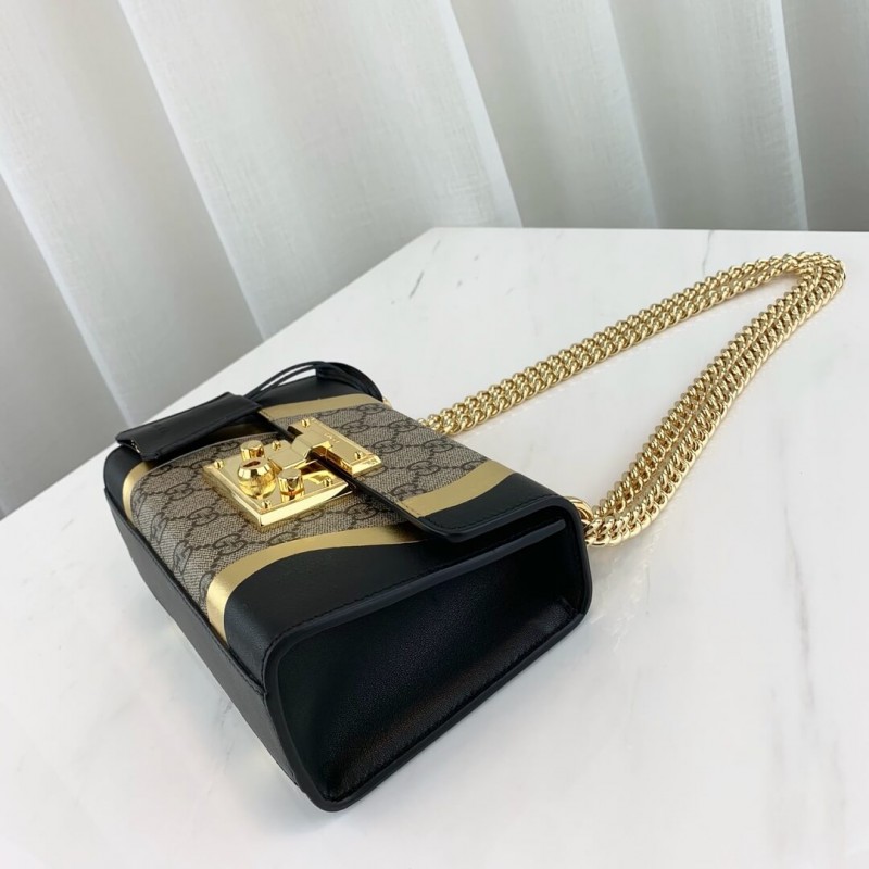Wholesale Luxury Gucci Padlock Small Gg Shoulder Bag 432182 Black - Image 6