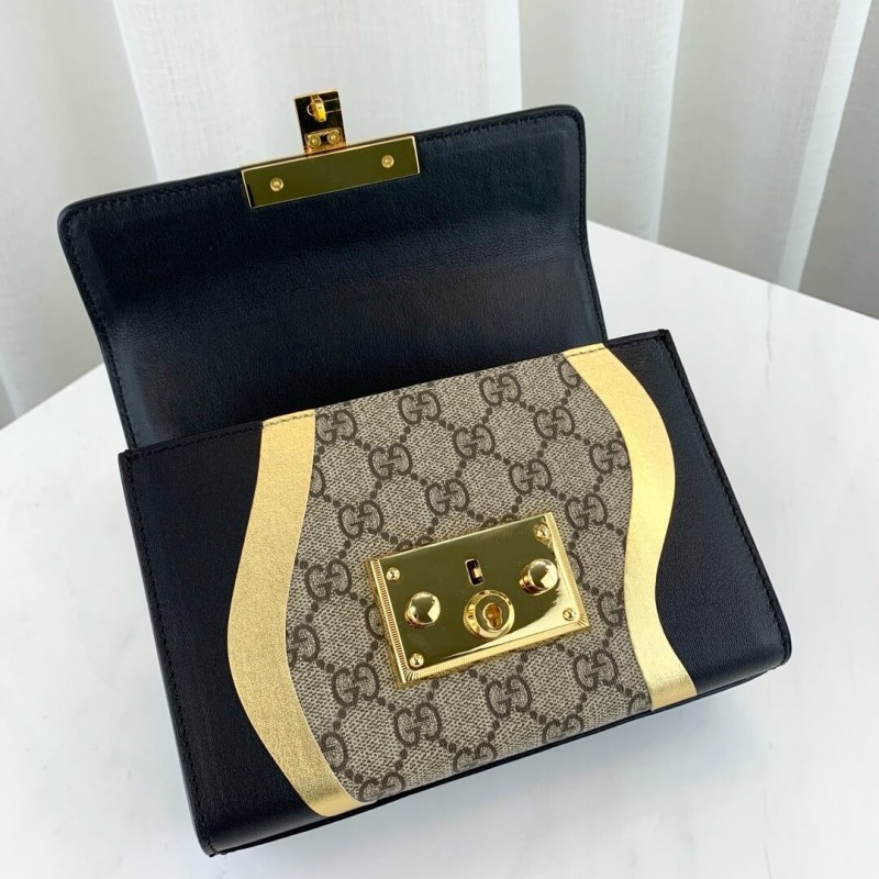 Wholesale Luxury Gucci Padlock Small Gg Shoulder Bag 432182 Black - Image 8