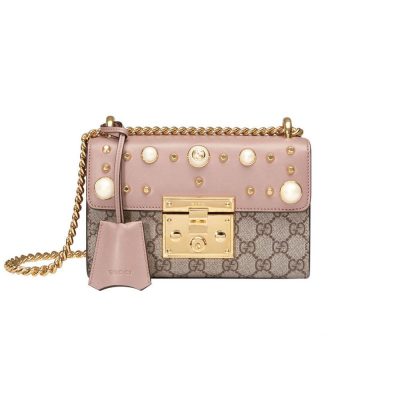 Wholesale Luxury Gucci Padlock Studded Gg Supreme Shoulder Bag 432182