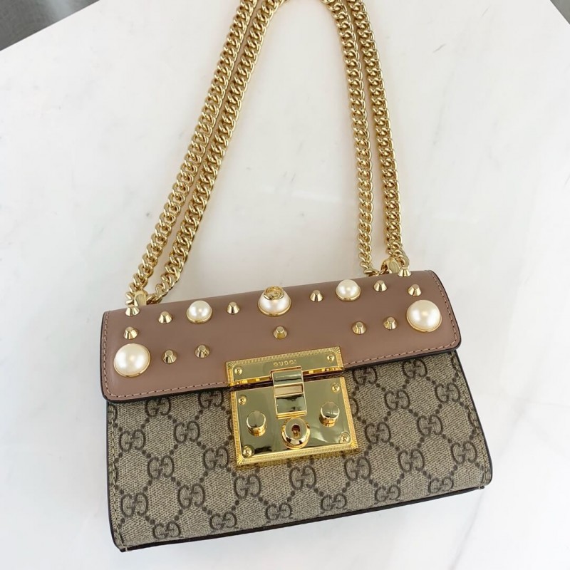 Wholesale Luxury Gucci Padlock Studded Gg Supreme Shoulder Bag 432182 - Image 10