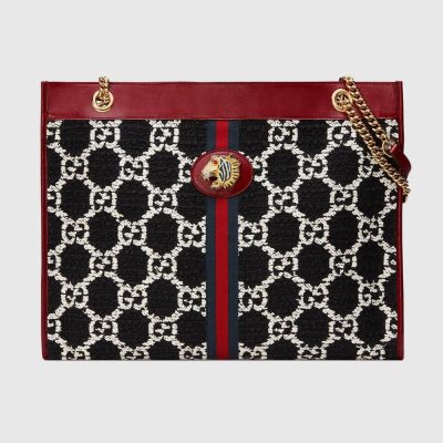 Wholesale Luxury Gucci Rajah Gg Tweed Large Tote 537219