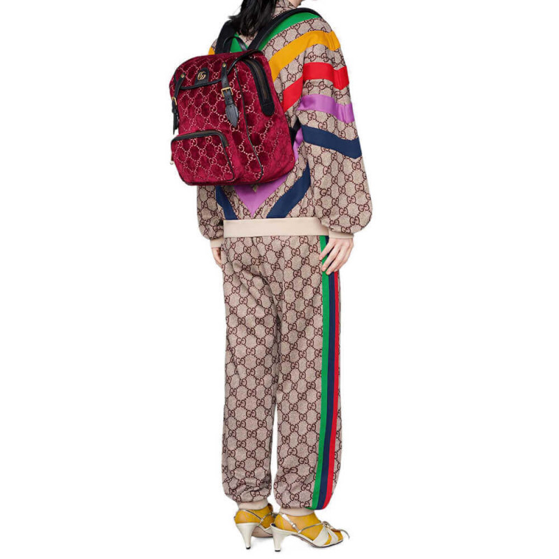 Wholesale Luxury Gucci Small Gg Velvet Backpack 574942 - Image 2