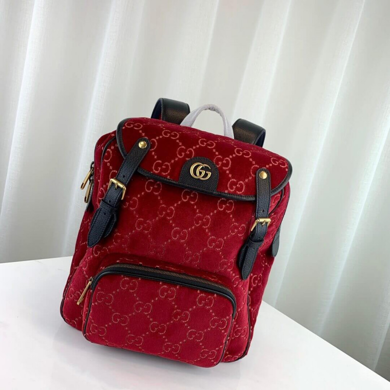Wholesale Luxury Gucci Small Gg Velvet Backpack 574942 - Image 3