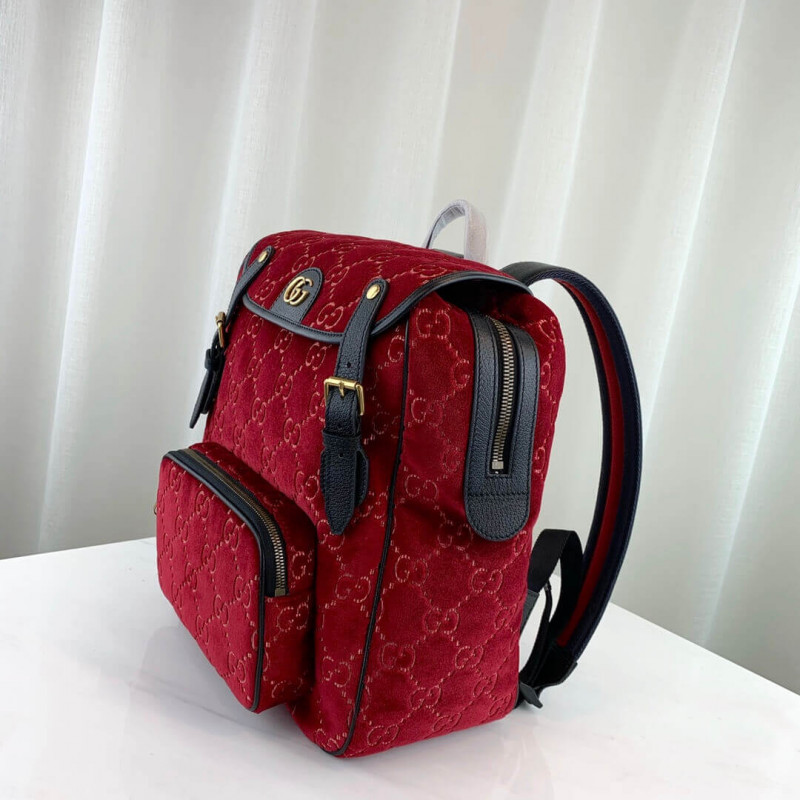 Wholesale Luxury Gucci Small Gg Velvet Backpack 574942 - Image 4